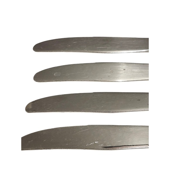 Oneida LASTING ROSE Set of 4 Dinner Knives Oneidacraft Stainless Flatware - Picture 7 of 7